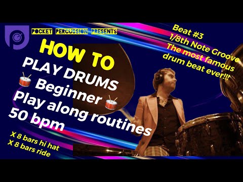 1/8th note Groove #3 - The Most Famous Drum Beat in the World