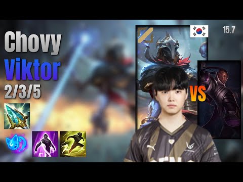 Chovy Mid Viktor vs Lucian lol KR solo rank Full Game 15.7 | 쵸비 빅토르 vs 루시안