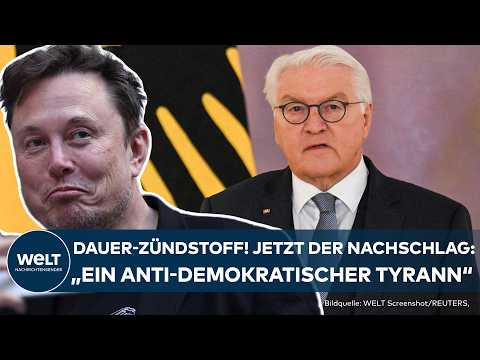 Video Thumbnail: ELON MUSK: "Ein antidemokratischer Tyrann"! Dauer-Feuer zwischen "Präsident Musk" und Steinmeier