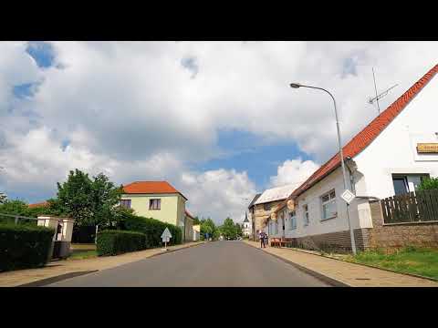 427.Time Lapse.Czech Republic.Road between villages.(The quality of roads in Europe.Part 12/1).