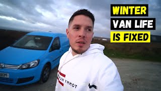 No need for a diesel heater! Winter van life problem solved (micro camper - stealth camping)