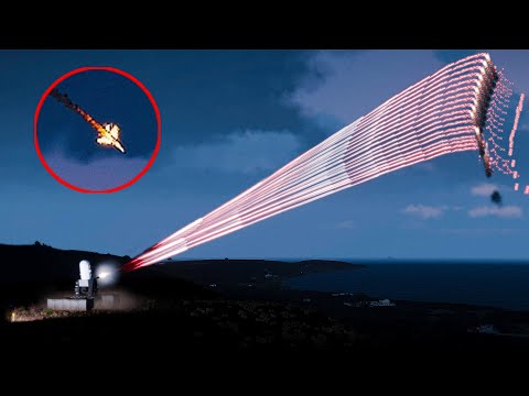 Phalanx CIWS Shooting Down vs Incoming Sukhoi Su-35 - Air Defense system in action - ARMA 3