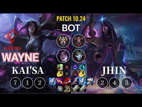 GRF Wayne Kai'Sa vs Jhin Bot - KR Patch 10.24