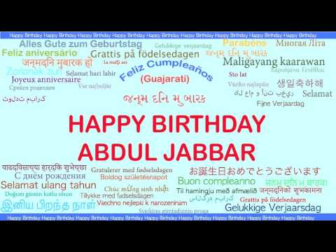 AbdulJabbar   Languages Idiomas - Happy Birthday