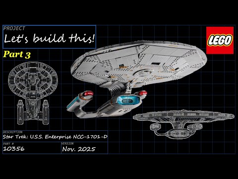 Let's build this live! - LEGO Icons - 10356 Star Trek U.S.S. Enterprise NCC-1701-D - Part 3