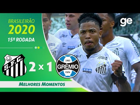 Gols e lances de Santos x Grêmio