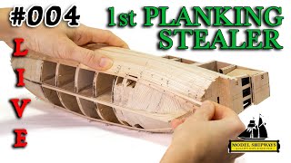 Ep. 004 - MAYFLOWER (1620) - FIRST LAYER of PLANKING - Model Shipways KIT in scale 1:76