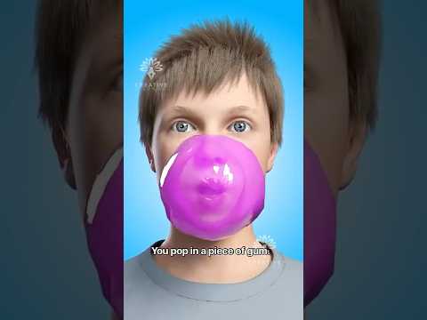 This Happens to Your Body Every Time You Chew Gum 😱 #short #microplastics - Creativelearning3d