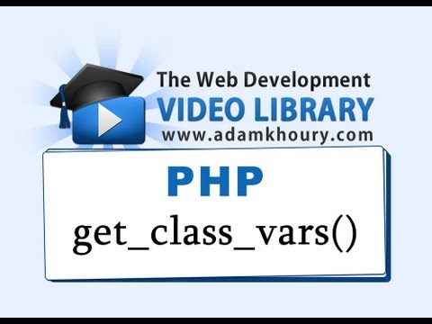 PHP Tutorial get class vars Function Object Oriented Programming OOP