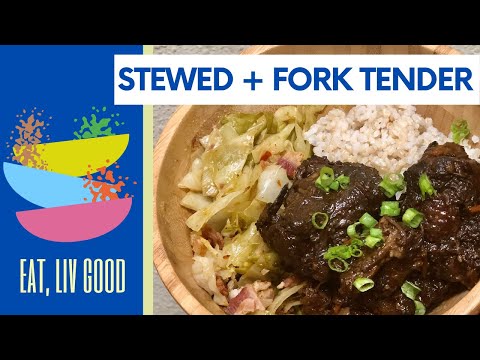 Stewed Oxtail Recipe + Fried Cabbage