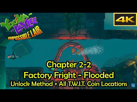 Chapter 2 - Factory Fright - Flooded Walkthrough [4k] - Yooka-Laylee and the Impossible Lair