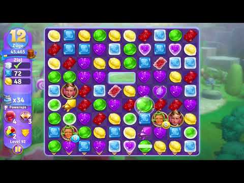 Wonka's World of Candy Level 92 no booster [Gameplay Walkthrough] [Zynga]