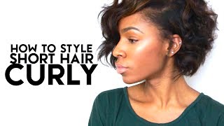 How To Style Short Hair Curly | VICKYLOGAN