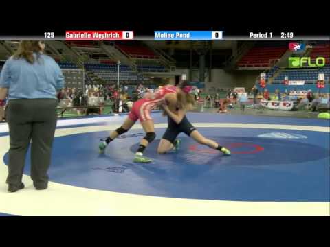 Junior WM 125 - Gabrielle Weyhrich (Nebraska) vs. Mollee Pond (Wisconsin)