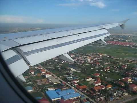 Bangkok Airways PG931 Airbus A319 landing @ Phnom Penh