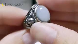 💍 Bague Pierre de Lune Classique | Lune Faction