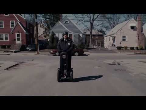 Paul Blart runs over a dog while Mr  Blue Sky Plays