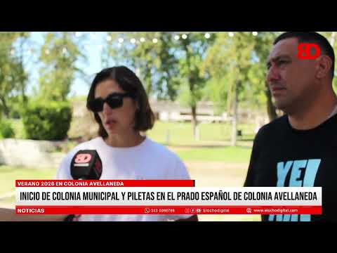 Inicio de Colonia Municipal y Piletas en el Prado Español de Colonia Avellaneda