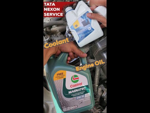 TATA Nexon Coolant Change and Engine Oil Change Self Car Service kre Khud 😁👍
