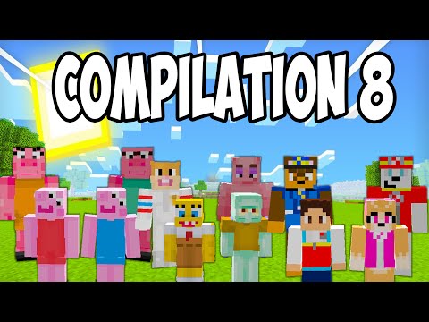 Cartoon Characters Play Minecraft Compilation
