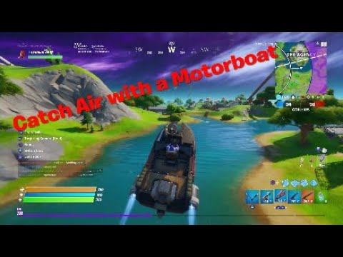 Catch Air with a Motorboat - Fortnite