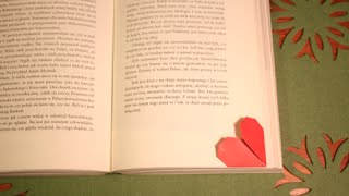 Zakładka do książki / Bookmark - Origami heart