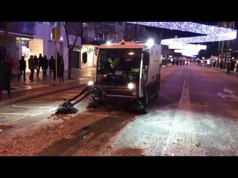 Comac CS140 sweeping after Carnival celebrations