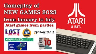 Gameplay of New 8 bit Atari games, January to July 2023 (part 1 of games from 2023)