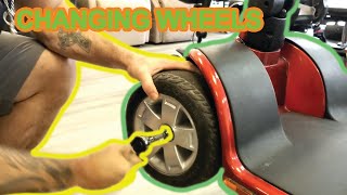 👨🏻‍🔧DIY: Replacing the front and rear wheels on a Pride Mobility Victory Sport scooter