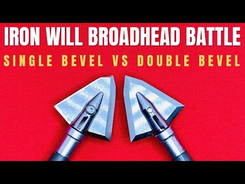 IRON WILL BROADHEAD BATTLE: 100 Gr Solid Double Bevel vs Single Bevel--2 of the Best in 2022.