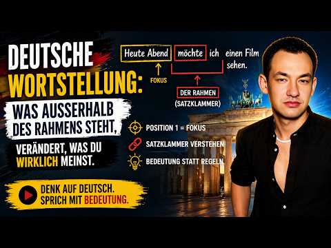 German Word Order Explained for German Speakers | Meaning, Focus & Sentence Structure