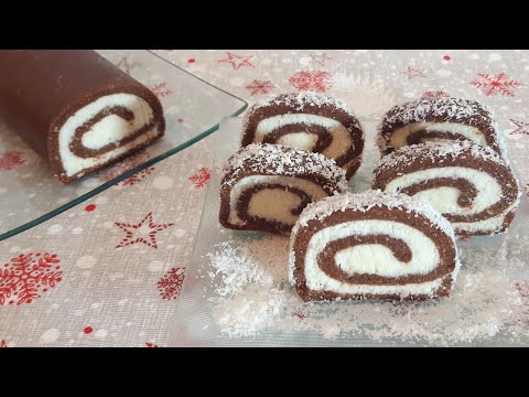 KOKOS ROLADA BEZ PEČENJA I KUHANJA 🥥🍫