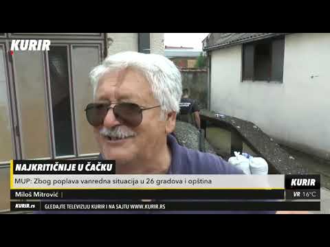 KURIR TV - Poplave u na teritoriji grada Čačka napravile haos