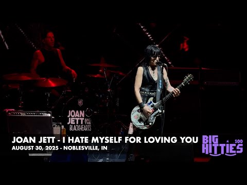 JoanJett performs "I Hate Myself For Loving You" in Noblesville, IN on August 30, 2025