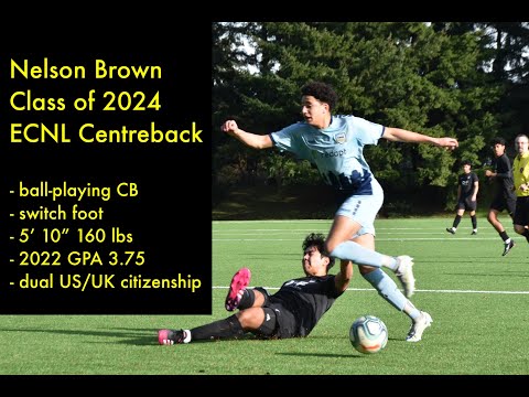 Nelson Brown 2024 Center Back - United PDX ECNL B06 vs Seattle United ECNL B06 JAN2023 Highlights