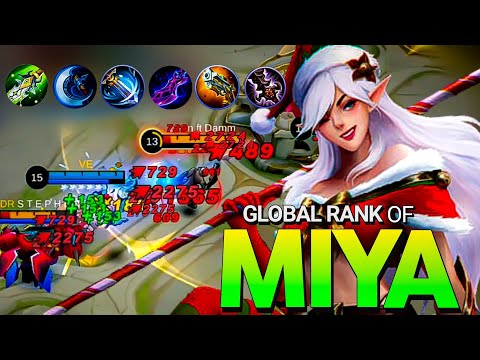 LATE GAME MONSTER! Miya Best Build One Hit Insane Burst Damage Global Rank of Miya - Mobile Legends
