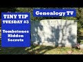 Tombstones Hidden Secrets - Learn Genealogy Research (How to Research Your Family Tree) - Tiny Tip