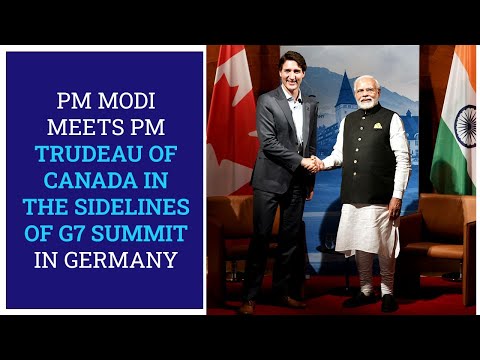 PM Modi meets PM Trudeau of Canada in the sidelines of G7 Summit in Germany | PMO
