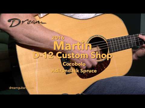 2016 Martin D-12 Custom Shop, Cocobolo/Adirondack Spruce image 18
