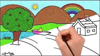 Aprenda a desenhar uma Bela Paisagem | Como Desenhar |  Chiki Art Brasil