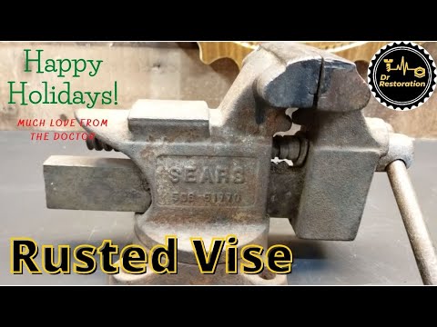 Old Rusty Sears Vise Restoration - Christmas Challenge Special
