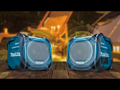 Makita DMR203B Darbinis akumuliatorinis „bluetooth“ grotuvas 12V MAX- 18V, LCD, Juodas, True wireless stereo video