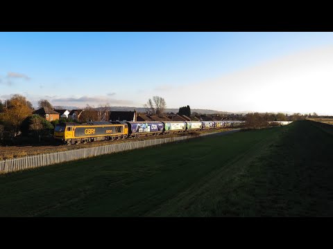 GBRf Class 60 No. 60095 on 6E10 Liverpool Biomass Tml - Drax Aes @ Audenshaw Resers on 5.12.20 - HD