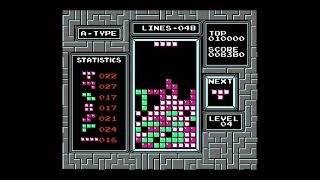 Tetris NES Gameplay - Vintage 8-bit Falling Block Fun