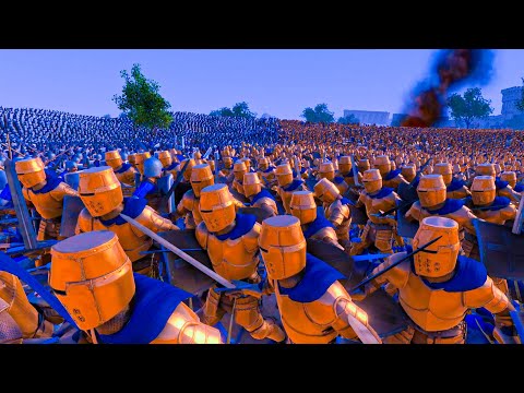 14310 Spearmans VS 16500 Golden Knights. Ultimate Epic Battle Simulator UEBS 2