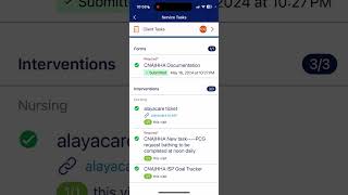 Basic Mobile App AlayaCare Navigation