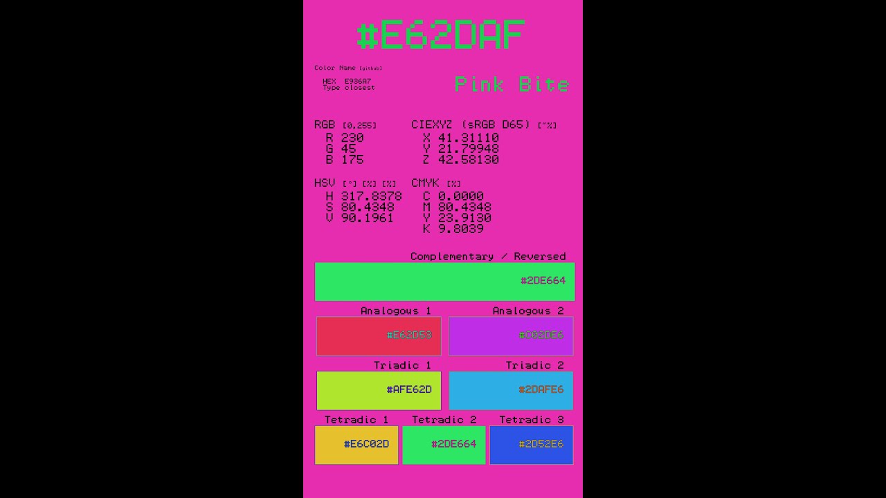 Color #E62DAF - Pink Bite