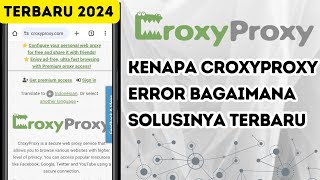 Why Is CroxyProxy Not Working How to Fix It | Latest 2024