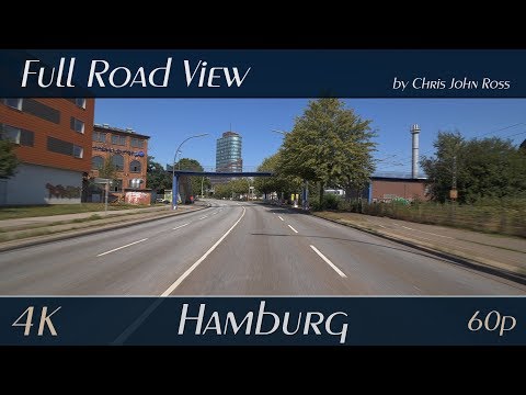 Hamburg, Germany: Harburg - Buxtehuder Straße, B73 - 4K (2160p/60p) Ultra HD