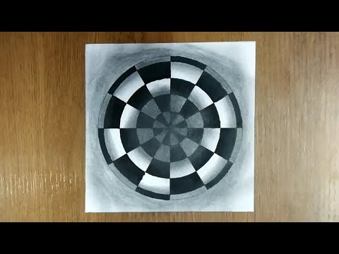 Op - Art Pop - Art - Patterns On the Sphere - optical illusion | Pencil art |